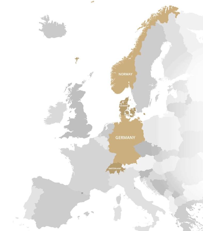 Landkaart oorsprong huiden
